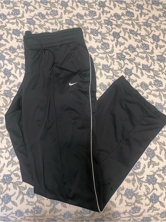 Nike Pants - Nike Black Track Pants with White Piping